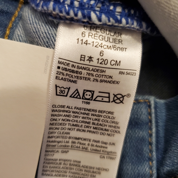 GAP Kids 1969 Thermolite Denim Stretch Pants Size 6 - Picture 9 of 9